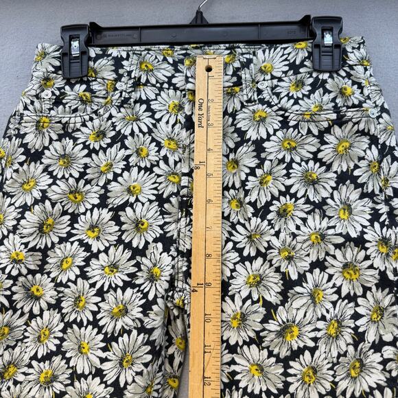 7 For All Mankind Jeans Women's 27 (4) Black White Daisy Skinny Ankle Preppy - Picture 13 of 15